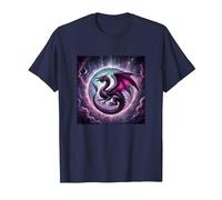 Etheric Purple Dragon T-Shirt, Men, Navy Blue, 6X-Large