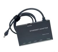 Ethernet Adapter Box 12-57V Power Input with Four Gigabit RJ45 Ports Compatible with For Gen 3, V4 and Mini for Home, RV or Yacht Network Setup(6.56FT)