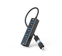 Ethernet Adapter, Tymyp 4 Port USB to Ethernet Adapter, 3 Ports USB 3.0 Ethernet Hub with RJ45 1Gbps Gigabit Ethernet Solution, USB Network Adapter with USB C Extension for Desktop