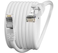 Ethernet Cable 15m Cat 6, Ethernet Network Cable 15 meter Shielded - 23AWG High Speed Gigabit Internet Cable - CCA, FTP Anti-jamming, Ethernet LAN Cable 15 Meter Cat 6 for Router Modem PC - White