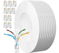 Ethernet Cable 50m, Cat 6 FTP 23AWG External Bulk Internet Cable 50 Meters