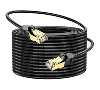 Ethernet Cable 60m, High Speed 1000mbps 550Mhz/s Cat6 Ethernet Cable, Black RJ45 Lan Cable, Network Cable are Suitable for Routers, Computers, Modem, Switch, Games, Patch Panel