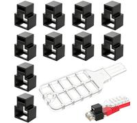 Ethernet Cable Lock - Network Plug Cover for Home Office Security | ABS Material with Key Access Design, Wired Connection Protection Tool for Router Laptop Computer Workplace, 1.4x1.8x1cm