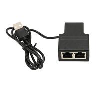 Ethernet Cable Splitter 1 to 2, 100Mbps Ethernet Splitter RJ45 1 to 2 Out Hub, High Speed Ethernet Splitter Adapter with USB Power Cable