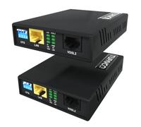 Ethernet Extender Kit Tupavco TEX-200 - Cable Extension up to 5000ft Over Phone Line or CAT5/6 Twisted Copper Wire (300Mbps Max Bandwidth) Single Cord LAN up to Mile Distance (Plug & Play 8 Profiles)