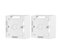 Ethernet Faceplate Backbox Mountable Box for Wall Plate Applications with Space for Cable Routing and Socket Management (White-2PCS)