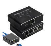 Ethernet Hub | 1-to-4 Internet Connection Splitter,High-Speed Internet Connection Splitter, Gigabit Ethernet Distribution Port For Simultaneous Internet Access