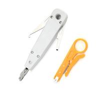 Ethernet Krone Tool With Wire Stripper Combo, Punch Down Impact IDC Network Tool for RJ45 Socket Cat5/Cat6/Ca7 & Telephone Cable
