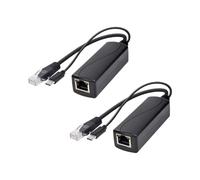 Ethernet PoE Splitter RJ45 Input USB C Output 5V 2.4A Fast, B | 100Mbps Adapter for Home Router Terminal Deployment