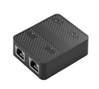 Ethernet Splitter 1-2 100/1000Mbps Internet Cable Splitter 1 Inch 2 Out High Speed Networking Splitter Gigabit RJ45