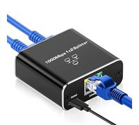 Ethernet Splitter 1 to 2 1000Mbps High Speed Network Switch 1x2 Gigabit Lan Rj45 Network Hub CAT 5/6/7/8 with USB Power Cable, 2 Devices Simultaneously Networking