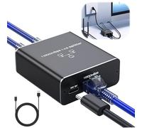 Ethernet Splitter 1 to 2, Network Splitter Rj45 LAN Internet Cable Splitter 1000Mbps Gigabit Rj45 Splitter Ethernet Switch with USB Power Cable for Computer Laptop Hub Switch Router TV Cat5/6/7/8