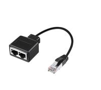 Ethernet Splitter 1 to 2, RJ45 1000Mbps Ethernet Switch 2 Port LAN High Speed Gigabit Network Splitter Adapter, Male to Dual Female Internet Connector for Cat5/5e/6/7/8 Cable Router Computer Hub
