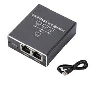 Ethernet Splitter 1 to 3, 1000Mbps Ethernet Switch High Speed LAN 3 Port Network, Gigabit with USB C Power Cable for Computers, Routers, Hubs, Set-Top Boxes, Digital TV, Plug and Play, Expand Ports