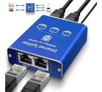Ethernet Splitter 1 to 3 1000Mbps High Speed,Internet RJ45 Lan Network Switch 3-Port with USB C Power Cable for Computers Hubs Routers Set Top Boxes Digital TV(Simultaneous Networking of 3 Devices)