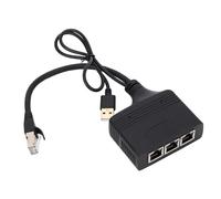 Ethernet Splitter 1 To 3, Ethernet Port Splitter RJ45 Ethernet Splitter Adapter Network Splitter 1 To 3 1000Mbps with USB Cable Powerline Ethernet Adapter for TV Router