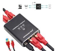 Ethernet Splitter 1 to 3,Gigabit Ethernet Splitter 1000Mbps High Speed with Cat8 Ethernet Cable 1.5ft,LAN RJ45 Splitter with USB Power Cable for Cat5/6/7/8 Cable[3 Devices Simultaneously Networking]