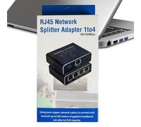 Ethernet Splitter - 1-To-4 Gigabit Adapter Cable Extender - Ethernet Distribution Port - Coupler for Desktop Computer Home Work Business PC TV Box Router