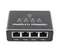 Ethernet Splitter 1 to 4, Gigabit Ethernet Splitter, Speed 1000Mbps RJ45 Splitter for Cat5 5e 6 7 8, Home Network Hub with USB , Aluminum y Casing for