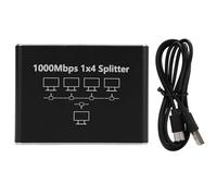 Ethernet Splitter 1 to 4, High Speed Internet Splitter, Type C Power Supply, 1000Mbps LAN Splitter for Cat 8, Cat 7, Cat 6, Plug and Play for Home Office