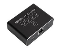 Ethernet Splitter, 1000Mbps Type C USB Power Supply LAN Switch for Cat 8 7 6,Aluminum Alloy Material,4 Port Network Splitter with USB C Power,Compatible with Computer, TV, Router