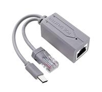 Ethernet Splitter 48V to 5V 2.4A Compact USB C Power over IEEE802.3AF Standard Integration