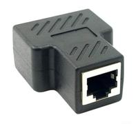 Ethernet Splitter Adapter for RJ45 Provides Stable Internet Connection for Multiple Devices (Black)