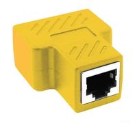 Ethernet Splitter Adapter for RJ45 Provides Stable Internet Connection for Multiple Devices (Yellow)