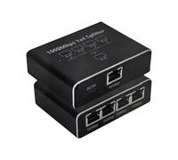 Ethernet Splitter - Ethernet Network - 1-To-4 Network Extension Connector | High-Speed Internet Connection Splitter | Gigabit Ethernet Distribution Port For Simultaneous Internet Access