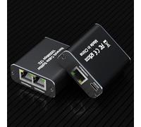 Ethernet Splitter High Speed 1 to 2 Out, 100/1000Mbps RJ45 Splitter with USB Power Cable for Cat 5/5e/6/7/8, LAN Internet Splitter Ethernet Cable Splitter Support Two Devices Working Simultaneously