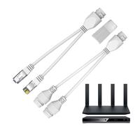 Ethernet Splitter LAN, Network Splitter Waterproof, Poe Splitter Network Management Device, Stable Connection Poe Extender Smooth Video Streaming for Most Poe Switches Network Cameras