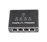 Ethernet Splitter USB Powered Gigabit Network Hub with 4 Ports 1000Mbps 4 Outputs 2 Computers Share LAN Cable Simultaneously for Cat8 Cat7 Cat6 Cat5 Cable Stylish Aluminum Alloy De