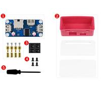 Ethernet/USB HUB BOX supports Raspberry Pi Zero Series, with ETH/USB HUB HAT (B) Expansion Board inside, Includes 3x USB 2.0 Ports,1x RJ45 Ethernet Port