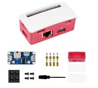 Ethernet/USB HUB HAT B with Box ABS Case for Raspberry Pi Zero/Zero W/2 W/Zero WH/2 WH PC with 1 RJ45 10/100M Ethernet Port 3 USB 2.0 Ports Two Different Lids