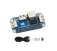 Ethernet/USB HUB HAT Expansion Board for Raspberry Pi 4 B/3 B+/3 B/2 B/Zero/Zero W /2 W/Zero WH/2WH, with 1 RJ45 10/100M Ethernet Port, 3 USB Ports Compatible with USB2.0/1.1