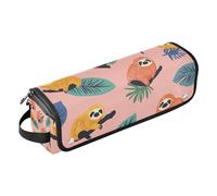 EtherSpher 2 in 1 Hair Tools Organizer with Iron Mat Double-Layer Travel Carrying Case for Flat Irons, Straighteners, Curling Irons, Colorful Sloth Rose Gold Travel Accessory
