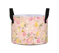 EtherSpher 3/5/7/10 Gal felt planter bags with handles 450G heavy duty breathable fabric planting pot For Tomato, Potato, strawberries, carrot (Fresh Peach Pears Pink)