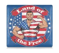 EtherSpher 4th Of July Independence Day Land Of Free Blue Leather Car Registration & Insurance Card Holder Truck Accessories for Driver License, Cards & Essential Documents, 4th Of July Independence