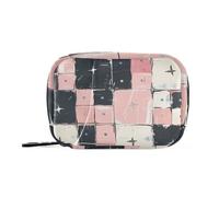 EtherSpher A Seamless Pattern Of Blush and Liwhite Squares travel bag with Detachable Compartments attachable travel pill organizer for purse