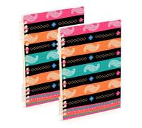 EtherSpher A5 size Bohemian Colored Lines composition notebook 8.3" x 5.7", hard cover school supplies for college 60 sheets for working&classroom