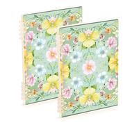 EtherSpher A5 size Boho Simple Green Blossom composition notebook 8.3" x 5.7", wear-resistant school supplies for college 60 sheets for diary&to do list