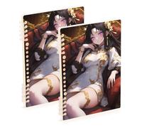 EtherSpher A5 size Chinese Sexy Anime Girl subject notebooks 8.3" x 5.7", sturdy subject notebooks college ruled 60 sheets for working&classroom 2 pack