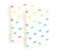 EtherSpher A5 size Colorful Rainbow Bow subject notebooks college 8.3" x 5.7", wear-resistant subject notebooks college ruled 60 sheets for working&classroom