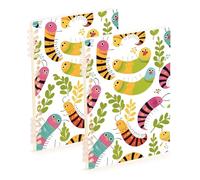 EtherSpher A5 size Cute and Colorful Caterpillar wide ruled notebook 8.3" x 5.7", hard cover school supplies for college 60 sheets for diary&to do list