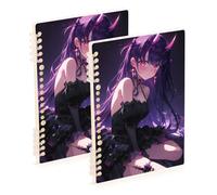 EtherSpher A5 size Evil Anime Girl Sexy notebooks wide 8.3" x 5.7", wire-bound subject spiral notebook college 60 sheets for working&classroom 2 pack