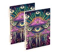 EtherSpher A5 size Gothic Tarot Mystic Eyes spiral notebook 8.3" x 5.7", hard cover college ruled spiral notebook 60 sheets for diary&to do list
