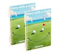 EtherSpher A5 size Green Golf Course spiral notebooks 8.3" x 5.7", hard cover subject college ruled notebook 60 sheets for school&office