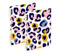 EtherSpher A5 size Naughty Ocean Leopard Colorful large notebooks 8.3" x 5.7", sturdy subject notebooks college ruled 60 sheets for diary&to do list 2 pack