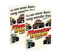 EtherSpher A5 size Never Have Too Many monsters Colorful notebooks spiral 8.3" x 5.7", wear-resistant spiral notebooks wide ruled 60 sheets for planner&business 2 pack