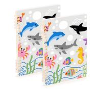 EtherSpher A5 size Ocean Animal Whale Shark Crab Colorful school notebooks 8.3" x 5.7", sturdy composition notebook wide ruled 60 sheets for planner&business 2 pack